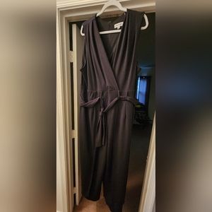 Black sleeveless jumpsuit